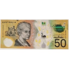 AUSTRALIA 2020 . FIFTY 50 DOLLARS BANKNOTE . LOWE/KENNEDY . ERROR . INK STAINS BOTH SIDES